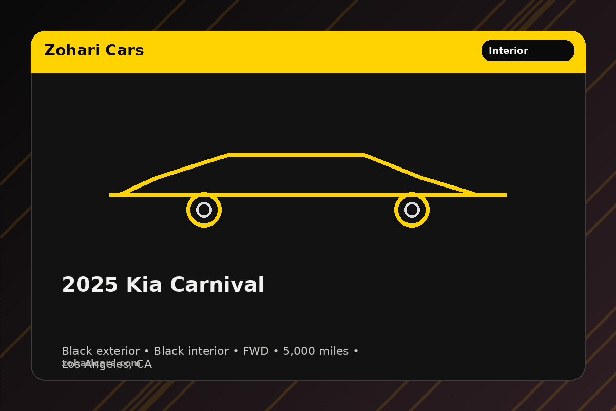 2025 Kia Carnival — Black — 5K mi